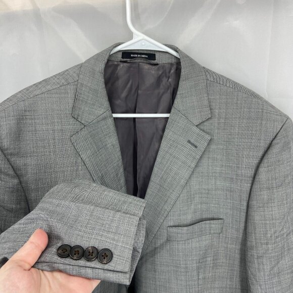 Lauren Ralph Lauren Men 52R Suit Jacket Slim Blazer Sport Coat Gray Career Work - Picture 2 of 11